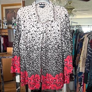 Westbound Black and Red Floral Button Down Shirt